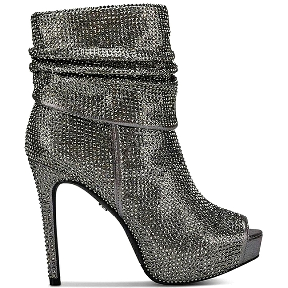 New w/Box Thalia Sodi Cheyanne Peep Toe Stilleto Ankle Heeled Boots Size 5.5 - Picture 4 of 6